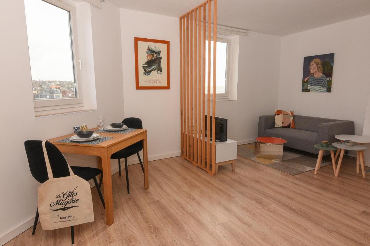 La Belle Vue Appartement 2 Personnes Vue Port Dieppe Bagian luar foto